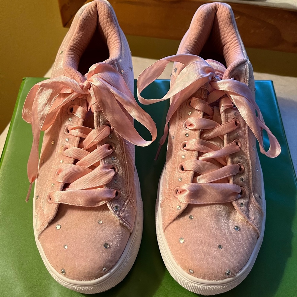 crystal pink FILA sneakers